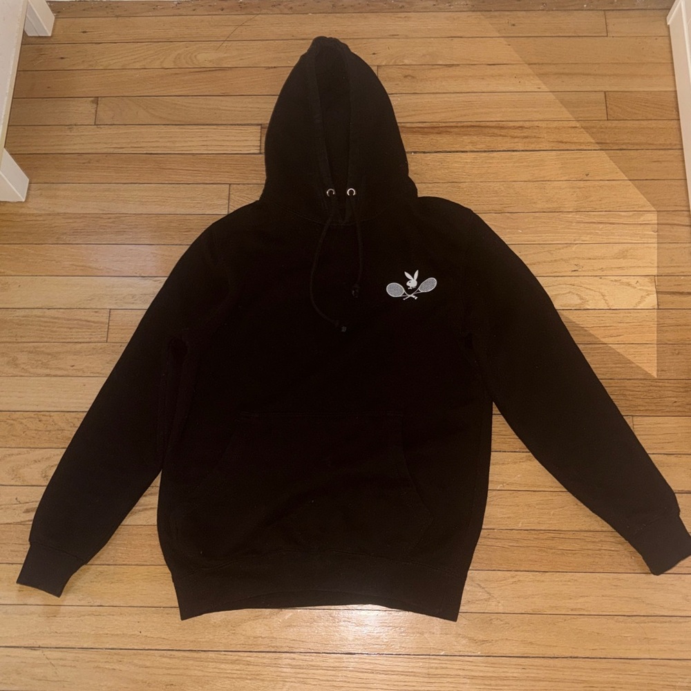 PLAYBOY Black Hoodie with Iconic Logo